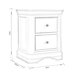 Victoria Bedside Table - Taupe -Taskers Sale Shop 60007786 victoriabedside
