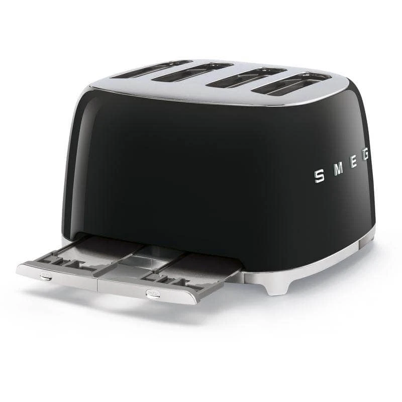 Smeg 50s 4 By 4 Slice Toaster - Black 7 Smeg 50s 4 By 4 Slice Toaster - Black - Image 5