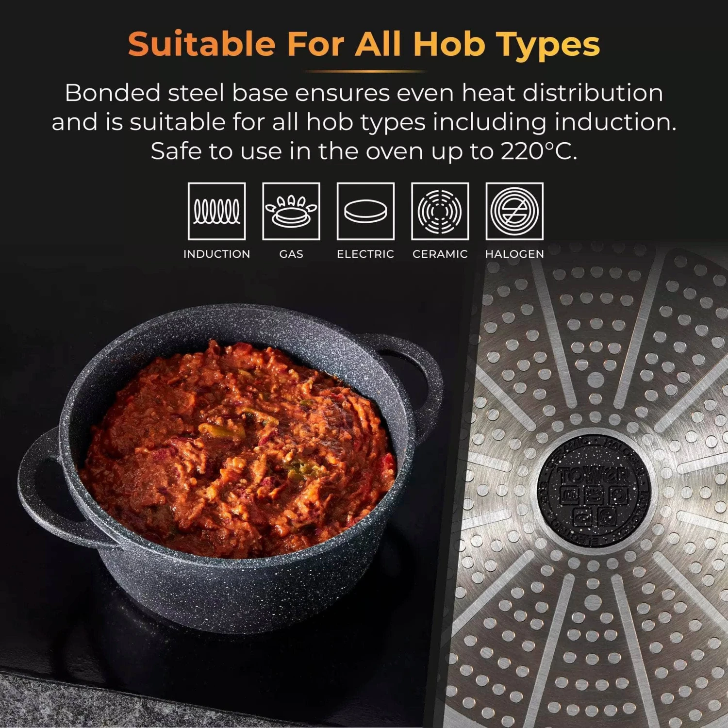 Tower Precision 20cm Casserole Pot 5 Tower Precision 20cm Casserole Pot - Image 3