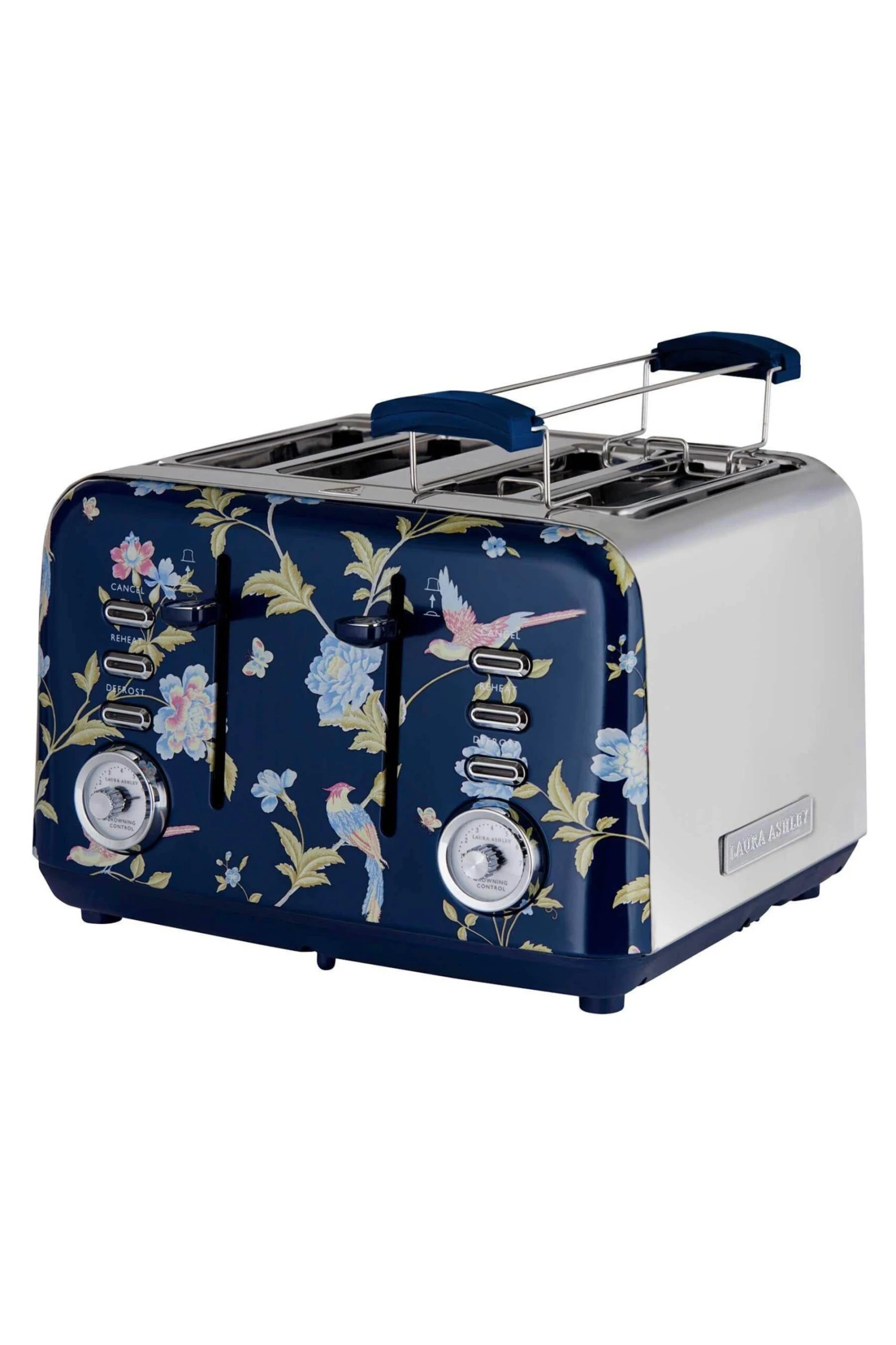 Laura Ashley Elveden 4 Slice Toaster - Blue 6 Laura Ashley Elveden 4 Slice Toaster - Blue - Image 4