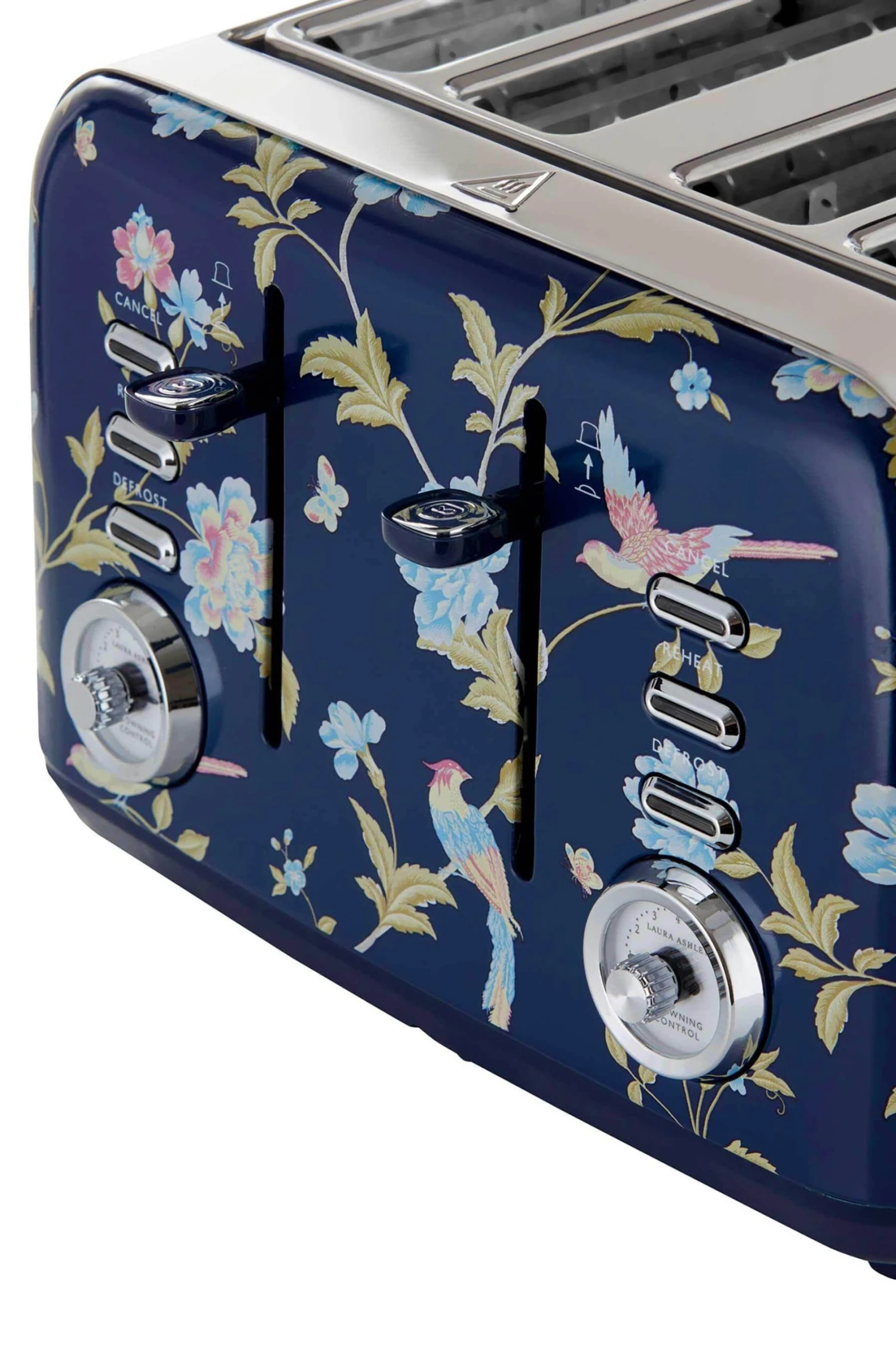 Laura Ashley Elveden 4 Slice Toaster - Blue 4 Laura Ashley Elveden 4 Slice Toaster - Blue - Image 2