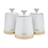 Cavaletto Set Of 3 Canisters - White -Taskers Sale Shop 60008041 RKWTOWERCAVALETTOSETOF3CANNISTERSOPTICWHITE