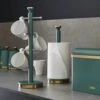 Cavaletto Kitchen Towel Holder & Mug Tree Set - Jade Green 1 Cavaletto Kitchen Towel Holder & Mug Tree Set - Jade Green -Taskers Sale Shop 60008044 RKWTOWERCAVALETTOTOWELPOLEANDMUGTREESETJADE1