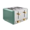 Cavaletto 4 Slice Toaster - Green -Taskers Sale Shop 60008047 RKWTOWERCAVALETTO4SLICESTAINLESSSTEELTOASTERGREEN