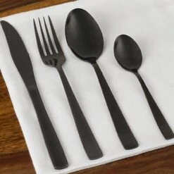 Regal 16 Piece Gloss Black Cutlery Set -Taskers Sale Shop 60008059 SALTER16PCREGALBLACKCUTLERYSET2