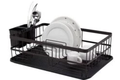 Flat Iron Dish Drainer - Black