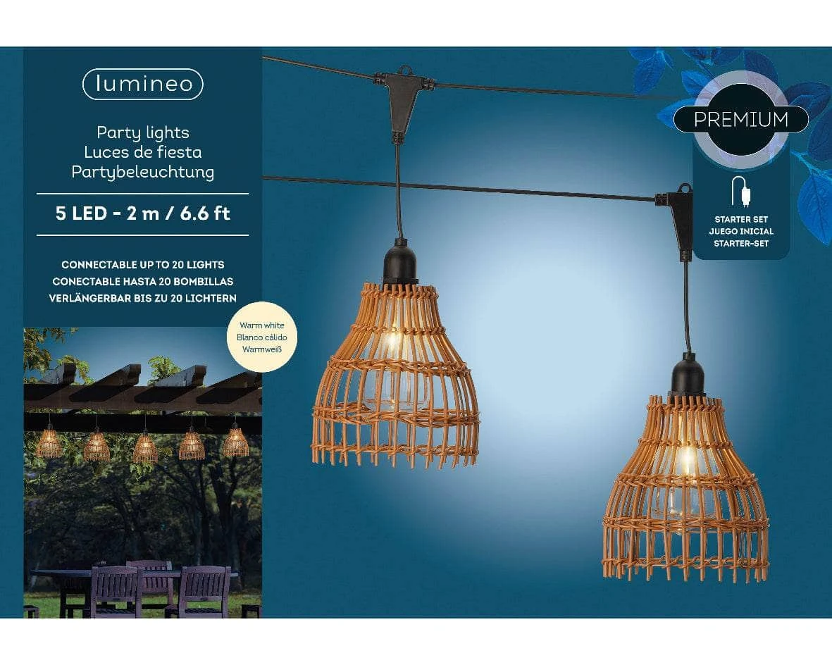 5 LED Party Lights Outdoor - Natural Warm White 5 5 LED Party Lights Outdoor - Natural Warm White - Image 3