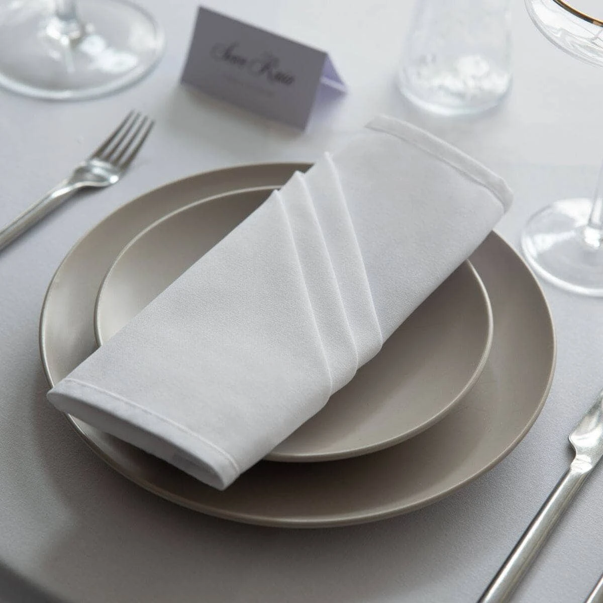 Amalfi White Tablecloth Rectangular - 132 X 178cm 3 Amalfi White Tablecloth Rectangular - 132 X 178cm