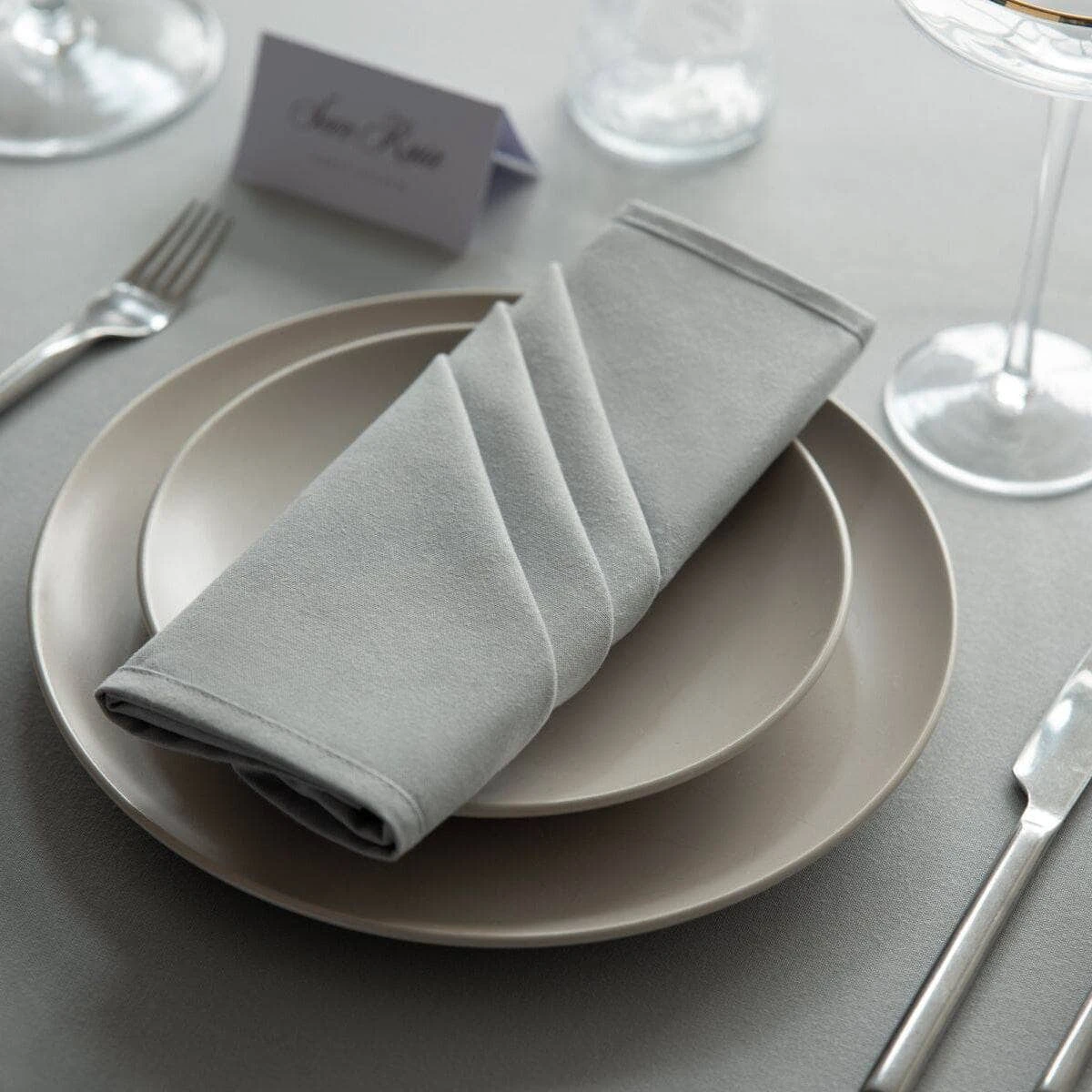 Amalfi Grey Table Cloth Rectangular - 132 X 178cm 3 Amalfi Grey Table Cloth Rectangular - 132 X 178cm