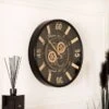 Tempered Glass Black & Gold Gears Wall Clock - 60cm -Taskers Sale Shop 60011552 2