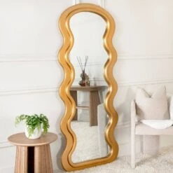 Arched Wave Mirror - Country Gold