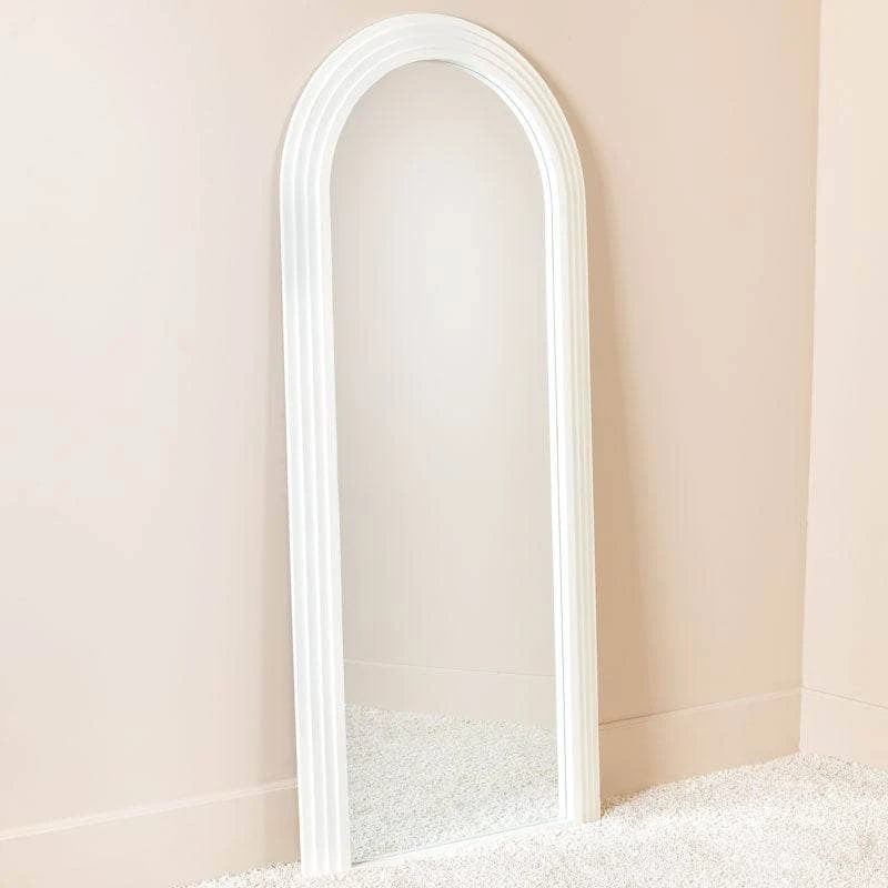 Ridged Arch Mirror - Matt White 4 Ridged Arch Mirror - Matt White - Image 2
