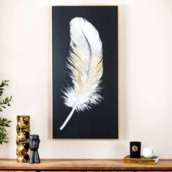 Feather Framed Canvas 2 - 60 X 120cm