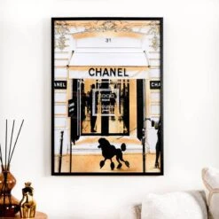 Chanel Storefront Framed Picture - 70 X 100cm