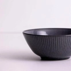 Reactive Linear Black Bowl - 16cm