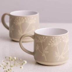 Botanical Gypsophila Stone Mug