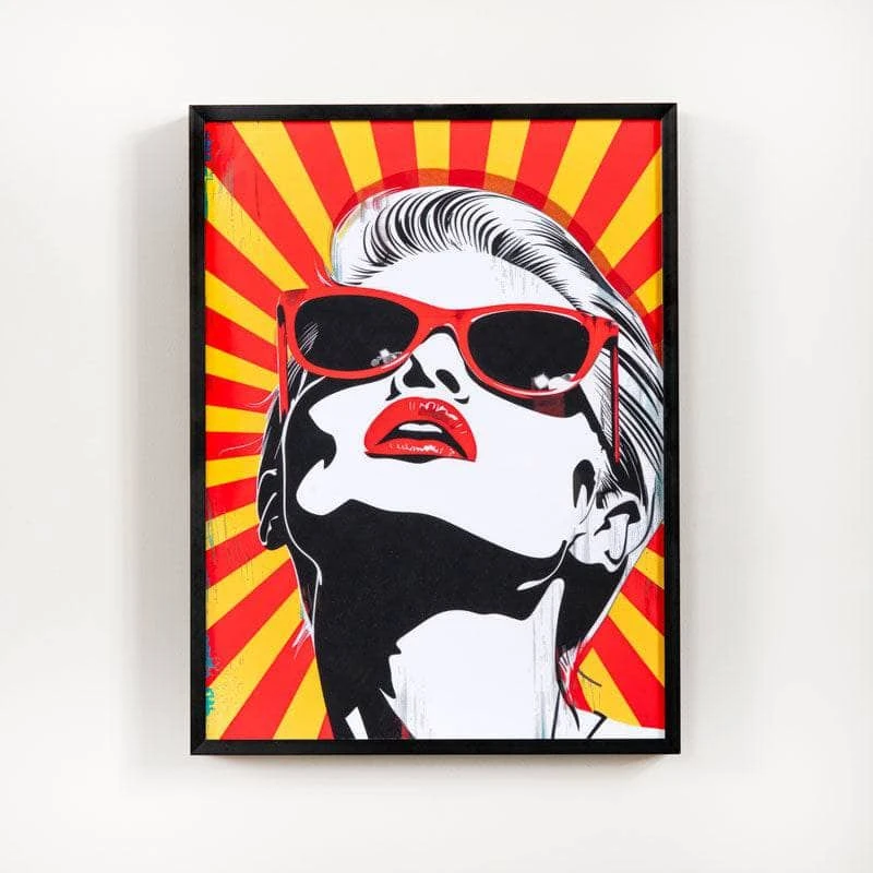 Pop Art Woman Framed Picture - 30 X 40cm 4 Pop Art Woman Framed Picture - 30 X 40cm - Image 2
