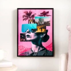 Collage Framed Picture - 30 X 40cm
