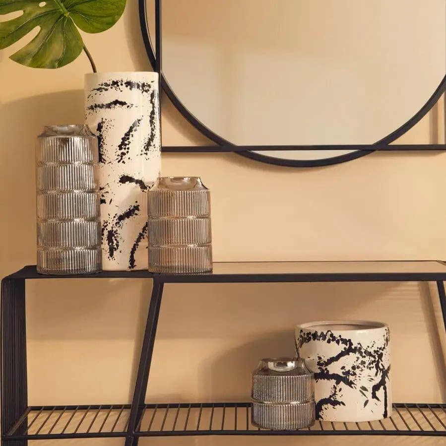 Sorrell Large Black & White Ceramic Vase 4 Sorrell Large Black & White Ceramic Vase - Image 2