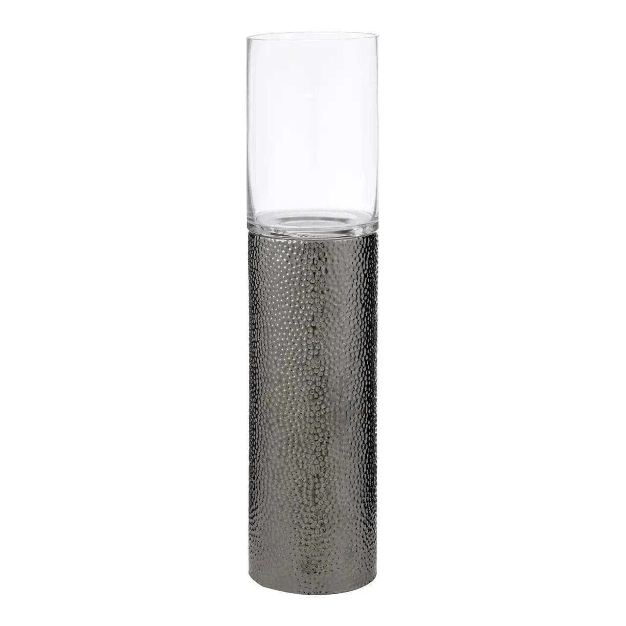 Martele Large Pillar Candle Holder - Silver 4 Martele Large Pillar Candle Holder - Silver - Image 2