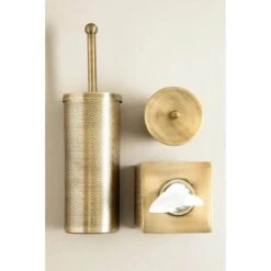 Allegra Etched Detail Toilet Brush - Gold -Taskers Sale Shop 60011940 4