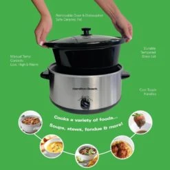 Hamilton Beach 3.5L Slow Cooker - Silver 13 Hamilton Beach 3.5L Slow Cooker - Silver -Taskers Sale Shop 600120005