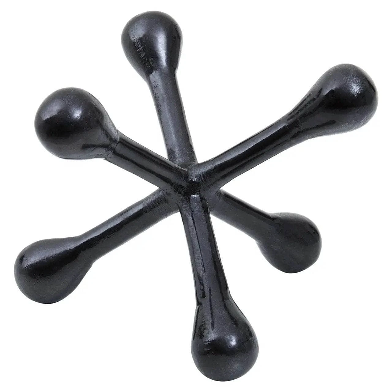 Prato Nickel Finish Jack Sculpture - Black 3 Prato Nickel Finish Jack Sculpture - Black