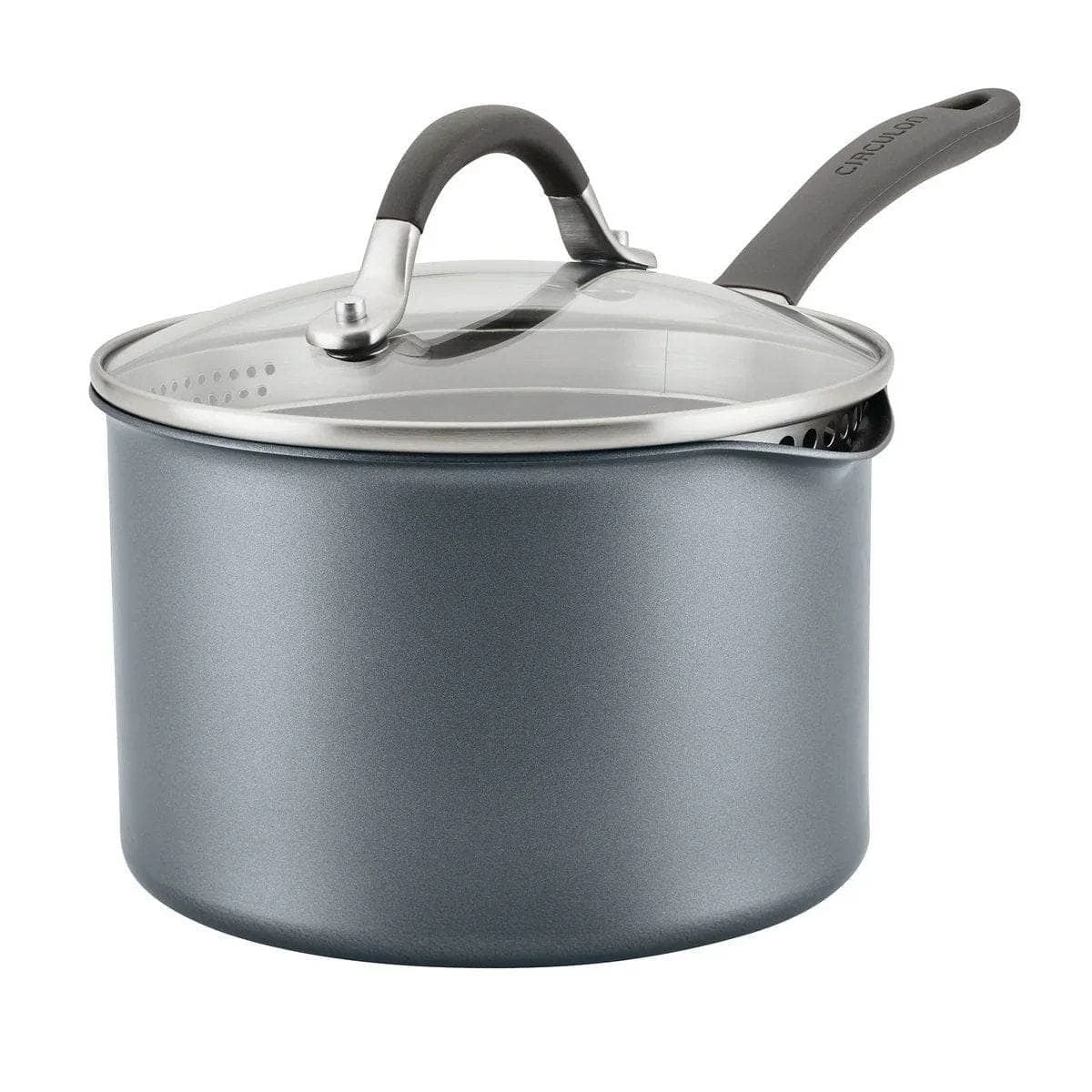 Circulon ScratchDefense Non-Stick Straining Saucepan & Lid - 18cm 4 Circulon ScratchDefense Non-Stick Straining Saucepan & Lid - 18cm - Image 2