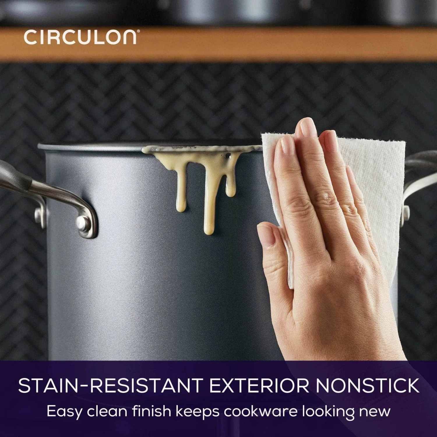 Circulon ScratchDefense Extreme Non-Stick Stockpot & Lid - 24cm 10 Circulon ScratchDefense Extreme Non-Stick Stockpot & Lid - 24cm - Image 8