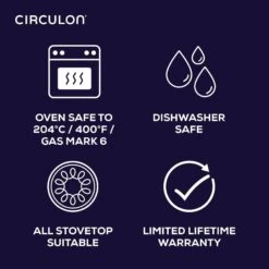 Circulon ScratchDefense Extreme Non-Stick Induction Frying Pan - 25cm 23 Circulon ScratchDefense Extreme Non-Stick Induction Frying Pan - 25cm -Taskers Sale Shop 60012504 MEYERCIRCULONSCRATCHDEFENSEA1SERIESSKILLET25.4CM818366