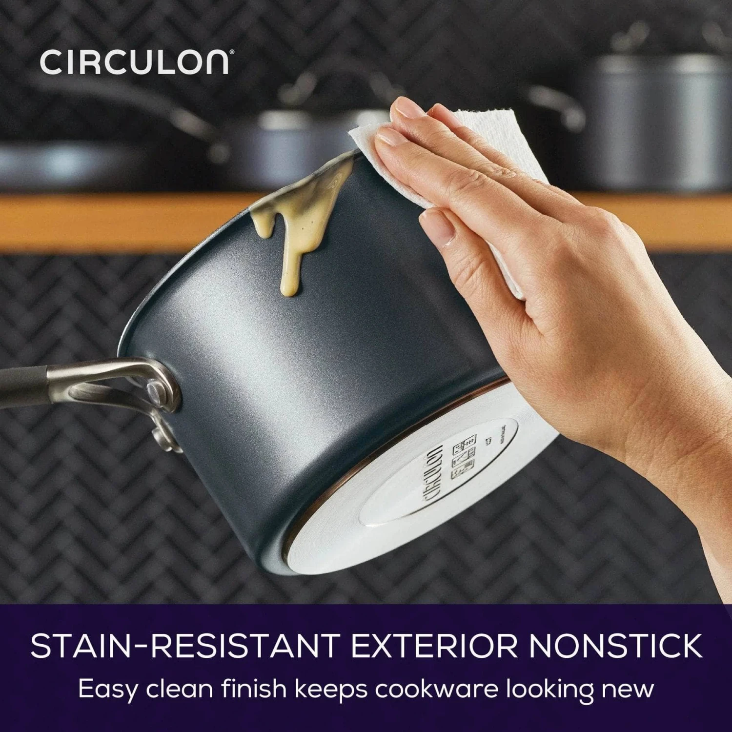 Circulon ScratchDefense Extreme Non-Stick Straining Saucepan & Lid Set 9 Circulon ScratchDefense Extreme Non-Stick Straining Saucepan & Lid Set - Image 7
