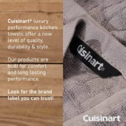 Cuisinart Bamboo Tea Towel 2 Pack - Light Grey -Taskers Sale Shop 60012529 2