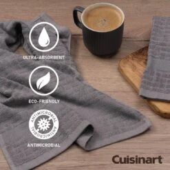 Cuisinart Bamboo Tea Towel 2 Pack - Light Grey -Taskers Sale Shop 60012529 3