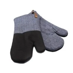 Cuisinart Neoprene Oven Mitts - Herringbone Blue