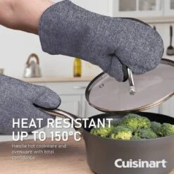 Cuisinart Neoprene Oven Mitts - Herringbone Blue -Taskers Sale Shop 60012555 3