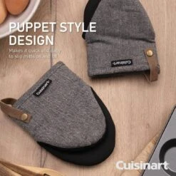 Cuisinart Neoprene Mini Mitts -Herringbone Charcoal -Taskers Sale Shop 60012556 3