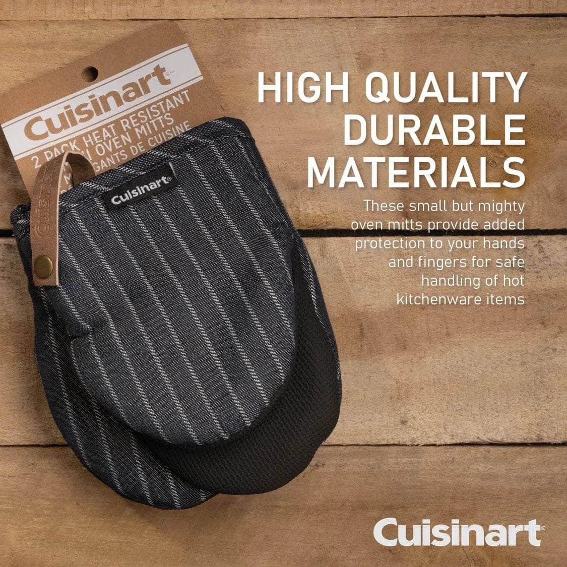 Cuisinart Neoprene Mini Mitts - Denim Pin Stripe 7 Cuisinart Neoprene Mini Mitts - Denim Pin Stripe - Image 5
