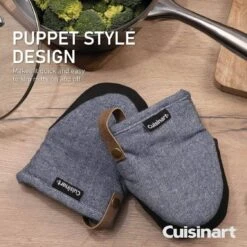 Cuisinart Neoprene Mini Mitts -Herringbone Blue 9 Cuisinart Neoprene Mini Mitts -Herringbone Blue -Taskers Sale Shop 60012559 2