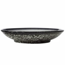Caviar Granite Footed Bowl - 25cm