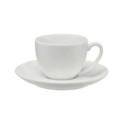Basics Coupe Demi Cup & Saucer - White 9 Basics Coupe Demi Cup & Saucer - White -Taskers Sale Shop 60012901 CAPTIVEWBA0137MWWBACOUPEDEMIC S90ML