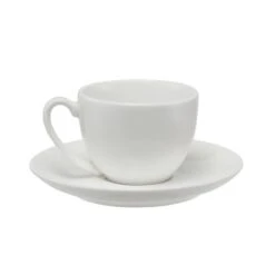 Basics Coupe Demi Cup & Saucer - White