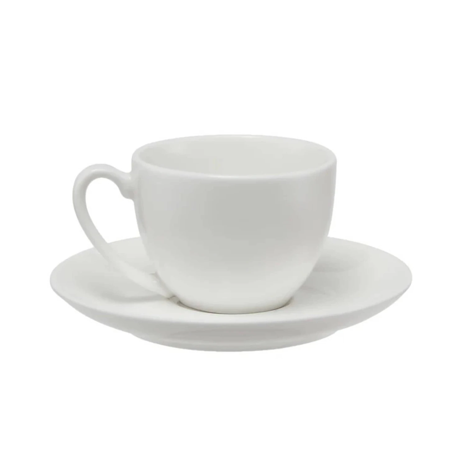 Basics Coupe Demi Cup & Saucer - White 3 Basics Coupe Demi Cup & Saucer - White
