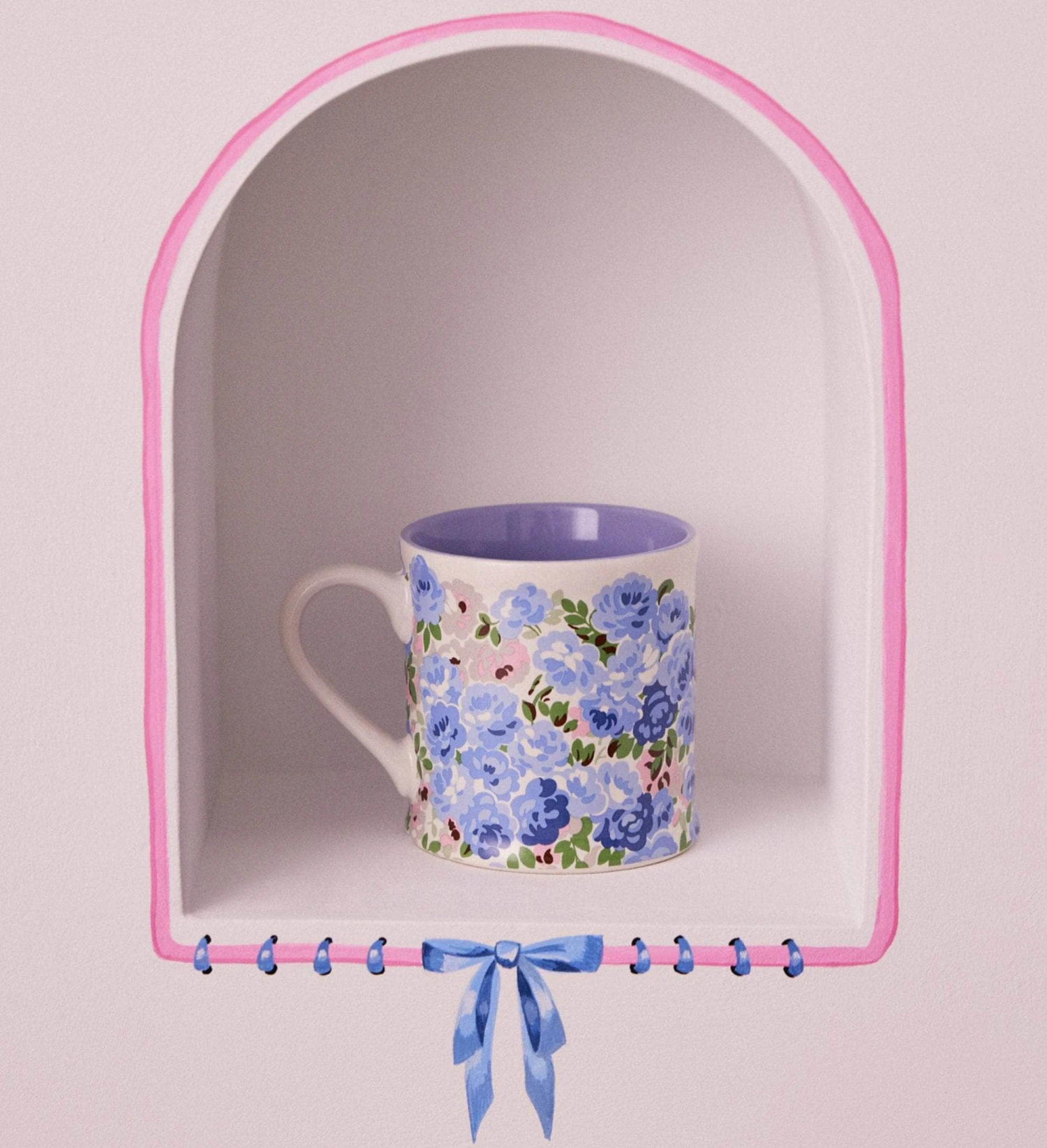 Cath Kidston Roses Mollie Mug - Blue 3 Cath Kidston Roses Mollie Mug - Blue