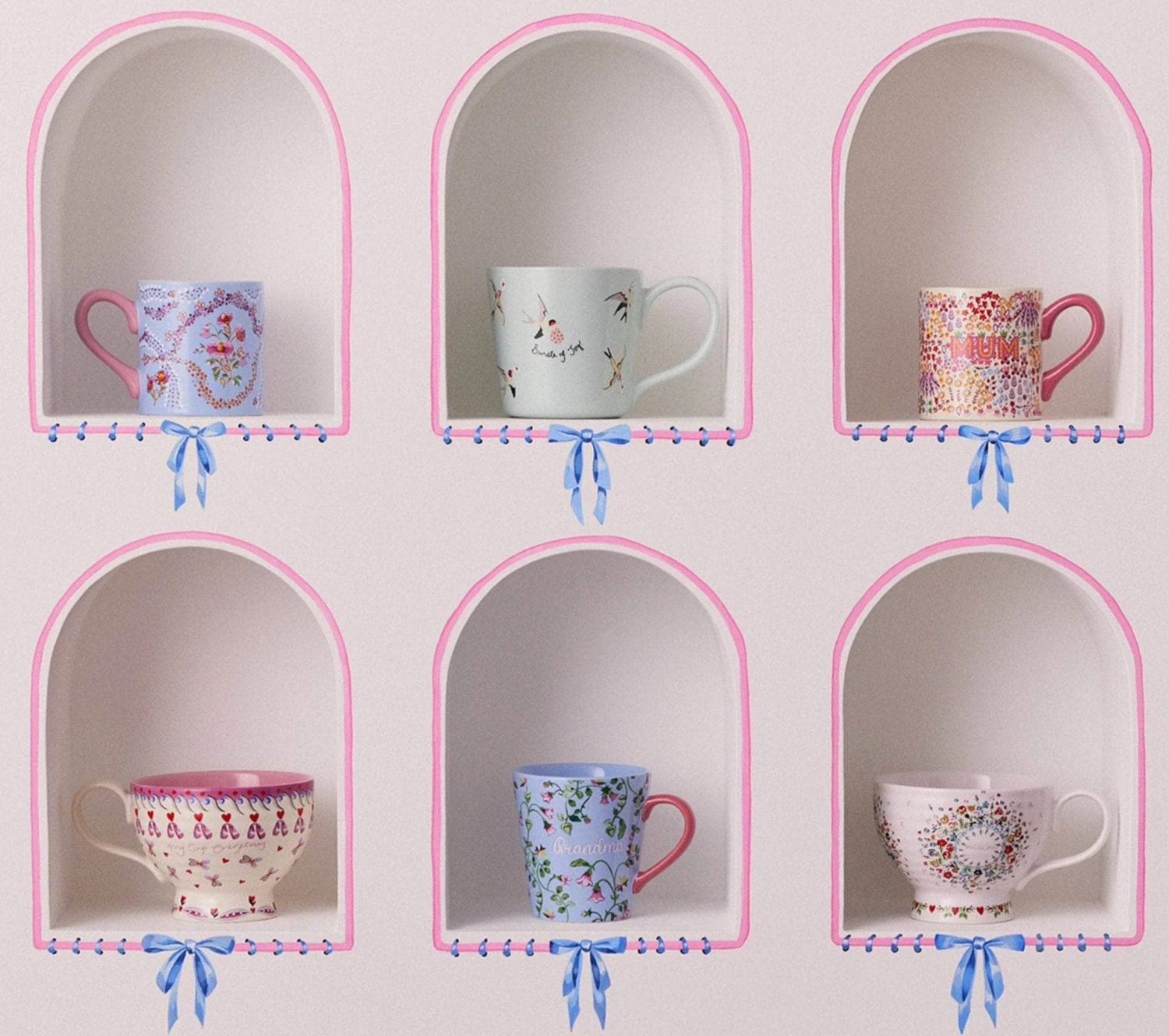 Affinity Flowers Shortie Mug - Blue 6 Affinity Flowers Shortie Mug - Blue - Image 4