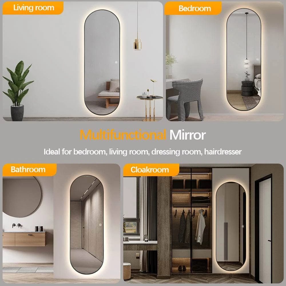 LED Double Arch Mirror - Black 7 LED Double Arch Mirror - Black - Image 5