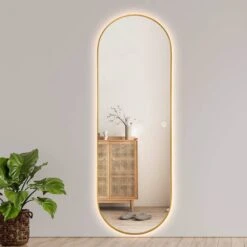 LED Double Arch Mirror - Gold