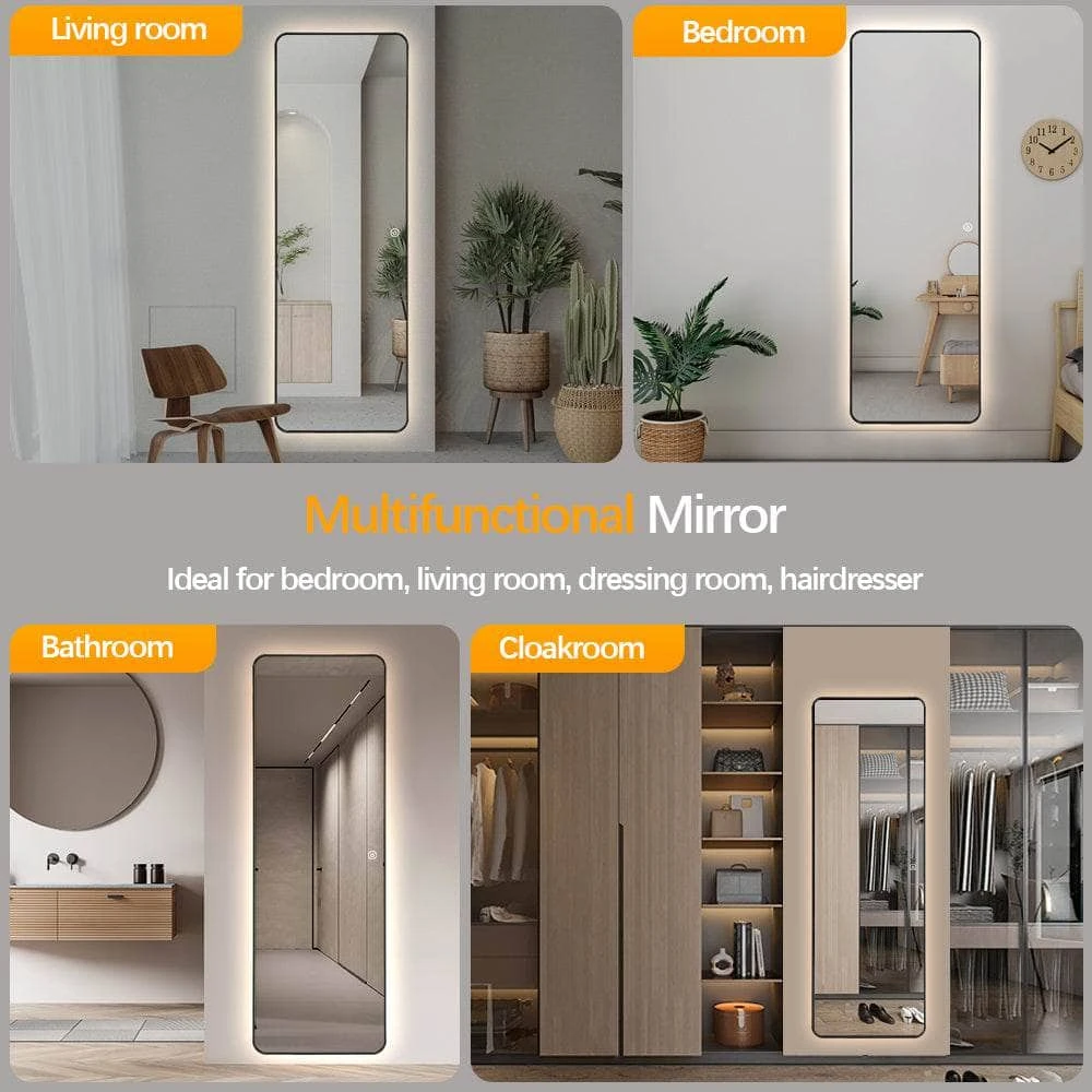 LED Rectangle Mirror - Black 5 LED Rectangle Mirror - Black - Image 3