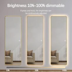 LED Rectangle Mirror - Gold 11 LED Rectangle Mirror - Gold -Taskers Sale Shop 60013446 3