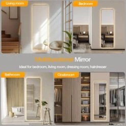 LED Rectangle Mirror - Gold 12 LED Rectangle Mirror - Gold -Taskers Sale Shop 60013446 4