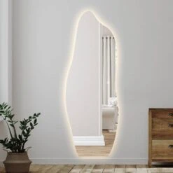 LED Mis-Shaped Mirror - Gold